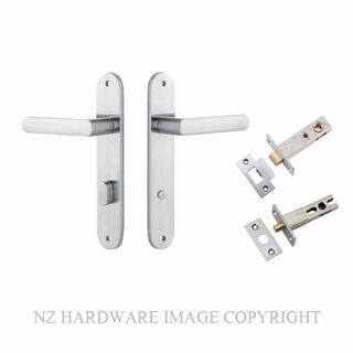 IVER 12364KPRIV60 OSAKA PRIVACY LATCH KITSET OVAL PLATE BRUSHED CHROME
