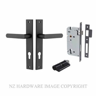 IVER 12860KENTR60KK OSAKA KEY-KEY ENTRANCE LOCK KITSET RECTANGULAR PLATE MATT BLACK