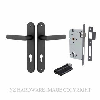 IVER 12864KENTR60KK OSAKA KEY-KEY ENTRANCE LOCK KITSET OVAL PLATE MATT BLACK