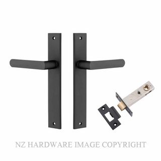 IVER 12860KPASS60 OSAKA PASSAGE LATCH KITSET RECTANGULAR PLATE MATT BLACK