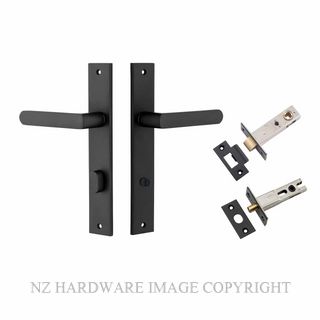 IVER 12860KPRIV60 OSAKA PRIVACY LATCH KITSET RECTANGULAR PLATE MATT BLACK
