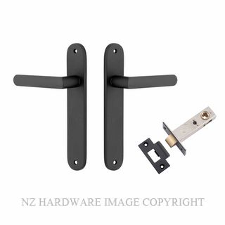 IVER 12864KPASS60 OSAKA PASSAGE LATCH KITSET OVAL PLATE MATT BLACK