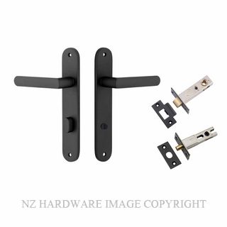 IVER 12864KPRIV60 OSAKA PRIVACY LATCH KITSET OVAL PLATE MATT BLACK