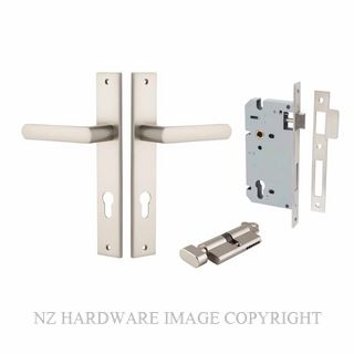 IVER 14860KENTR60KT OSAKA KEY-TURN ENTRANCE LOCK KITSET RECTANGULAR PLATE SATIN NICKEL