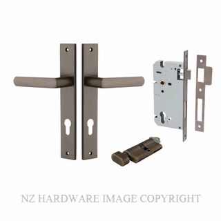 IVER 10860KENTR60KT OSAKA KEY-TURN ENTRANCE LOCK KITSET RECTANGULAR PLATE SIGNATURE BRASS