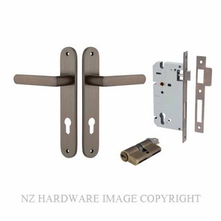 IVER 10864KENTR60KK OSAKA KEY-KEY ENTRANCE LOCK KITSET OVAL PLATE SIGNATURE BRASS