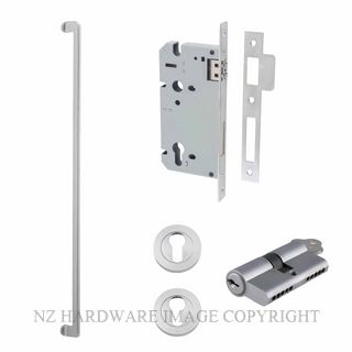 IVER 21305KENTR60KK BALTIMORE 635MM PULL HANDLE KEY-KEY ENTRANCE LOCK KITSET BRUSHED CHROME