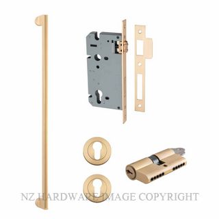 IVER 21306KENTR60KK BALTIMORE 635MM PULL HANDLE KEY-KEY ENTRANCE LOCK KITSET BRUSHED BRASS