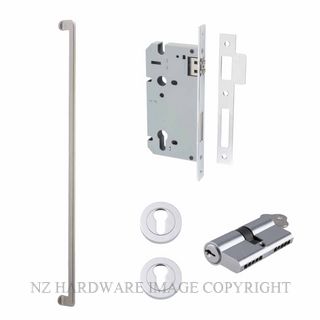 IVER 21309KENTR60KK BALTIMORE 635MM PULL HANDLE KEY-KEY ENTRANCE LOCK KITSET SATIN NICKEL