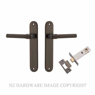 IVER 10900KPASS60 HELSINKI PASSAGE LATCH KITSET OVAL PLATE SIGNATURE BRASS