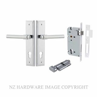 IVER 11902KENTR60KT HELSINKI KEY-TURN ENTRANCE LOCK KITSET STEPPED PLATE CHROME PLATE