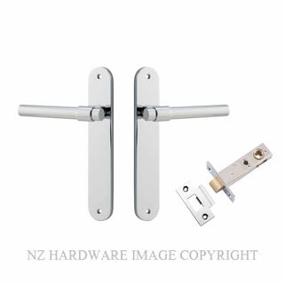 IVER 11900KPASS60 HELSINKI PASSAGE LATCH KITSET OVAL PLATE CHROME PLATE