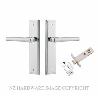 IVER 11902KPASS60 HELSINKI PASSAGE LATCH KITSET STEPPED PLATE CHROME PLATE