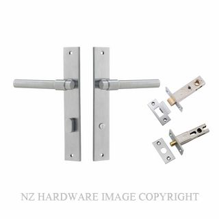 IVER 12396KPRIV60 HELSINKI PRIVACY LATCH KITSET RECTANGULAR PLATE BRUSHED CHROME