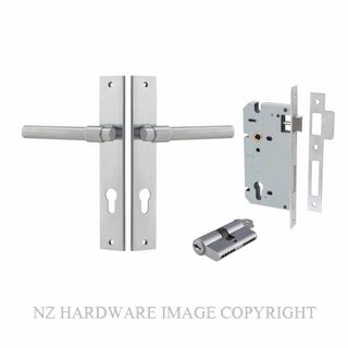 IVER 12396KENTR60KK HELSINKI KEY-KEY ENTRANCE LOCK KITSET RECTANGULAR PLATE BRUSHED CHROME