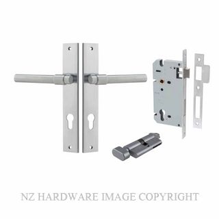 IVER 12396KENTR60KT HELSINKI KEY-TURN ENTRANCE LOCK KITSET RECTANGULAR PLATE BRUSHED CHROME