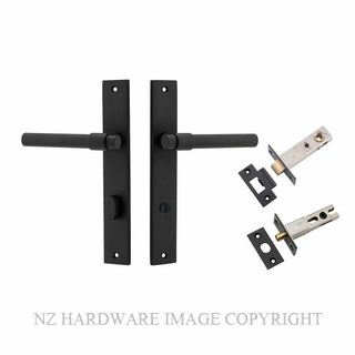 IVER 12896KPRIV60 HELSINKI PRIVACY LATCH KITSET RECTANGULAR PLATE MATT BLACK