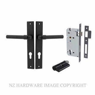 IVER 12896KENTR60KK HELSINKI KEY-KEY ENTRANCE LOCK KITSET RECTANGULAR PLATE MATT BLACK