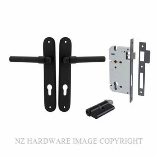 IVER 12900KENTR60KK HELSINKI KEY-KEY ENTRANCE LOCK KITSET OVAL PLATE MATT BLACK