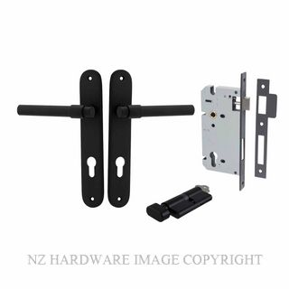 IVER 12900KENTR60KT HELSINKI KEY-TURN ENTRANCE LOCK KITSET OVAL PLATE MATT BLACK