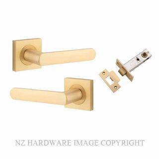 IVER 21186KPASS60 OSAKA PASSAGE LATCH KITSET SQUARE ROSE BRUSHED BRASS