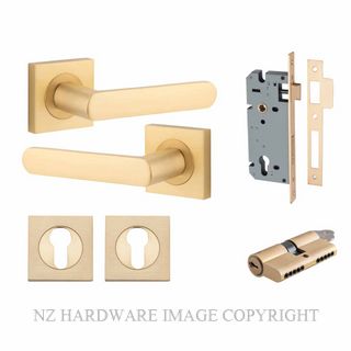 IVER 21186KENTR60KK OSAKA KEY-KEY ENTRANCE LOCK KITSET SQUARE ROSE BRUSHED BRASS