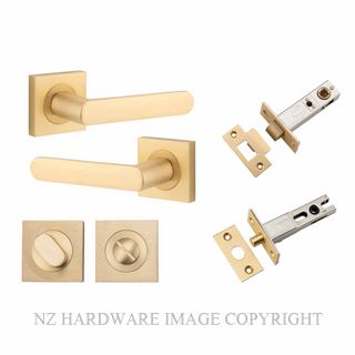 IVER 21186KPRIV60 OSAKA PRIVACY LATCH KITSET SQUARE ROSE BRUSHED BRASS