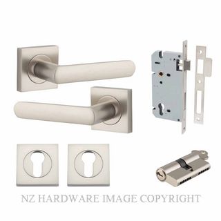 IVER 21189KENTR60KK OSAKA KEY-KEY ENTRANCE LOCK KITSET SQUARE ROSE SATIN NICKEL