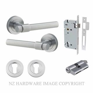 IVER 20625KENTR60KK HELSINKI KEY-KEY ENTRANCE LOCK KITSET ROUND ROSE BRUSHED CHROME