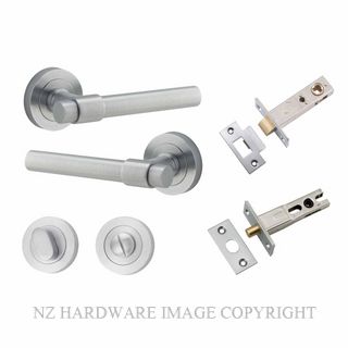 IVER 20625KPRIV60 HELSINKI PRIVACY LATCH KITSET ROUND ROSE BRUSHED CHROME