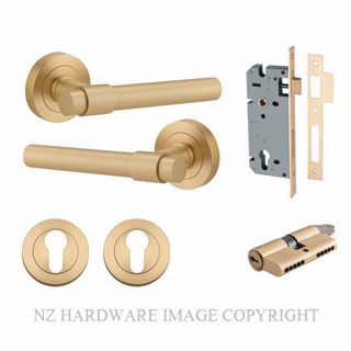IVER 20626KENTR60KK HELSINKI KEY-KEY ENTRANCE LOCK KITSET ROUND ROSE BRUSHED BRASS