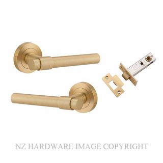 IVER 20626KPASS60 HELSINKI PASSAGE LATCH KITSET ROUND ROSE BRUSHED BRASS