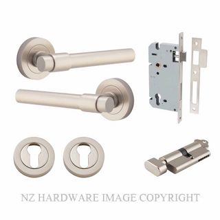 IVER 20629KENTR60KT HELSINKI KEY-TURN ENTRANCE LOCK KITSET ROUND ROSE SATIN NICKEL