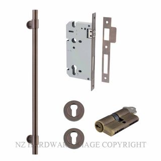 IVER 20702KENTR60KK HELSINKI 560MM PULL HANDLE KEY-KEY ENTRANCE LOCK KITSET SIGNATURE BRASS