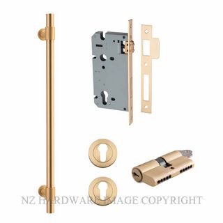 IVER 20707 - 20718 HELSINKI PULL HANDLE LOCK KITSETS BRUSHED BRASS