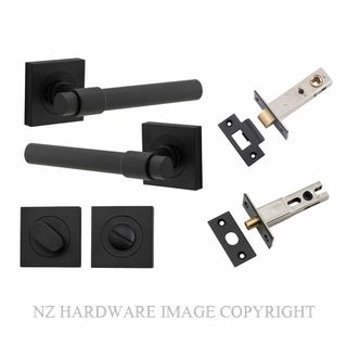 IVER 21203KPRIV60 HELSINKI PRIVACY LATCH KITSET SQUARE ROSE MATT BLACK