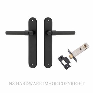IVER 12900KPASS60 HELSINKI PASSAGE LATCH KITSET OVAL PLATE MATT BLACK