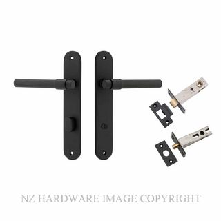 IVER 12900KPRIV60 HELSINKI PRIVACY LATCH KITSET OVAL PLATE MATT BLACK