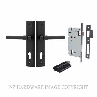 IVER 12902KENTR60KK HELSINKI KEY-KEY ENTRANCE LOCK KITSET STEPPED PLATE MATT BLACK
