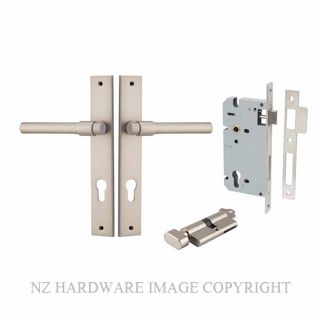 IVER 14896KENTR60KT HELSINKI KEY-TURN ENTRANCE LOCK KITSET RECTANGULAR PLATE SATIN NICKEL