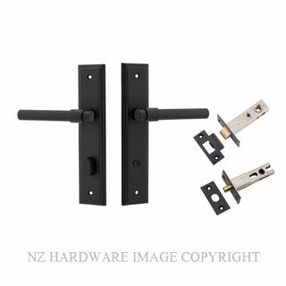 IVER 12902KPRIV60 HELSINKI PRIVACY LATCH KITSET STEPPED PLATE MATT BLACK