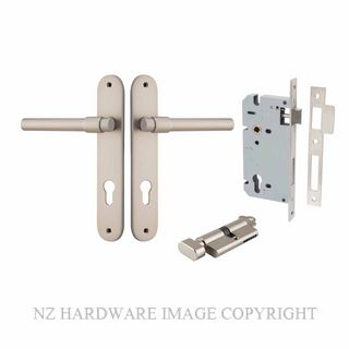 IVER 14900KENTR60KT HELSINKI KEY-TURN ENTRANCE LOCK KITSET OVAL PLATE SATIN NICKEL