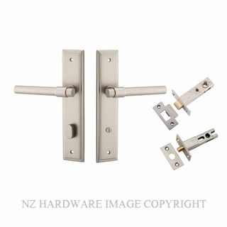 IVER 14902KPRIV60 HELSINKI PRIVACY LATCH KITSET STEPPED PLATE SATIN NICKEL