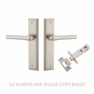 IVER 14902KPASS60 HELSINKI PASSAGE LATCH KITSET STEPPED PLATE SATIN NICKEL