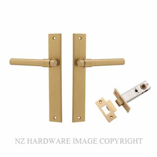 IVER 15396KPASS60 HELSINKI PASSAGE LATCH KITSET RECTANGULAR PLATE BRUSHED BRASS