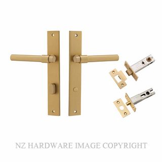 IVER 15396KPRIV60 HELSINKI PRIVACY LATCH KITSET RECTANGULAR PLATE BRUSHED BRASS