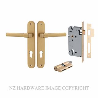 IVER 15400KENTR60KK HELSINKI KEY-KEY ENTRANCE LOCK KITSET OVAL PLATE BRUSHED BRASS