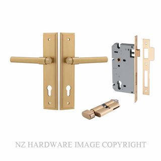 IVER 15402KENTR60KT HELSINKI KEY-TURN ENTRANCE LOCK KITSET STEPPED PLATE BRUSHED BRASS