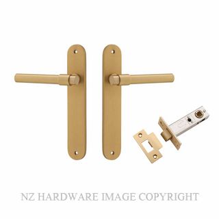 IVER 15400KPASS60 HELSINKI PASSAGE LATCH KITSET OVAL PLATE BRUSHED BRASS