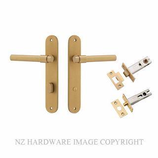 IVER 15400KPRIV60 HELSINKI PRIVACY LATCH KITSET OVAL PLATE BRUSHED BRASS